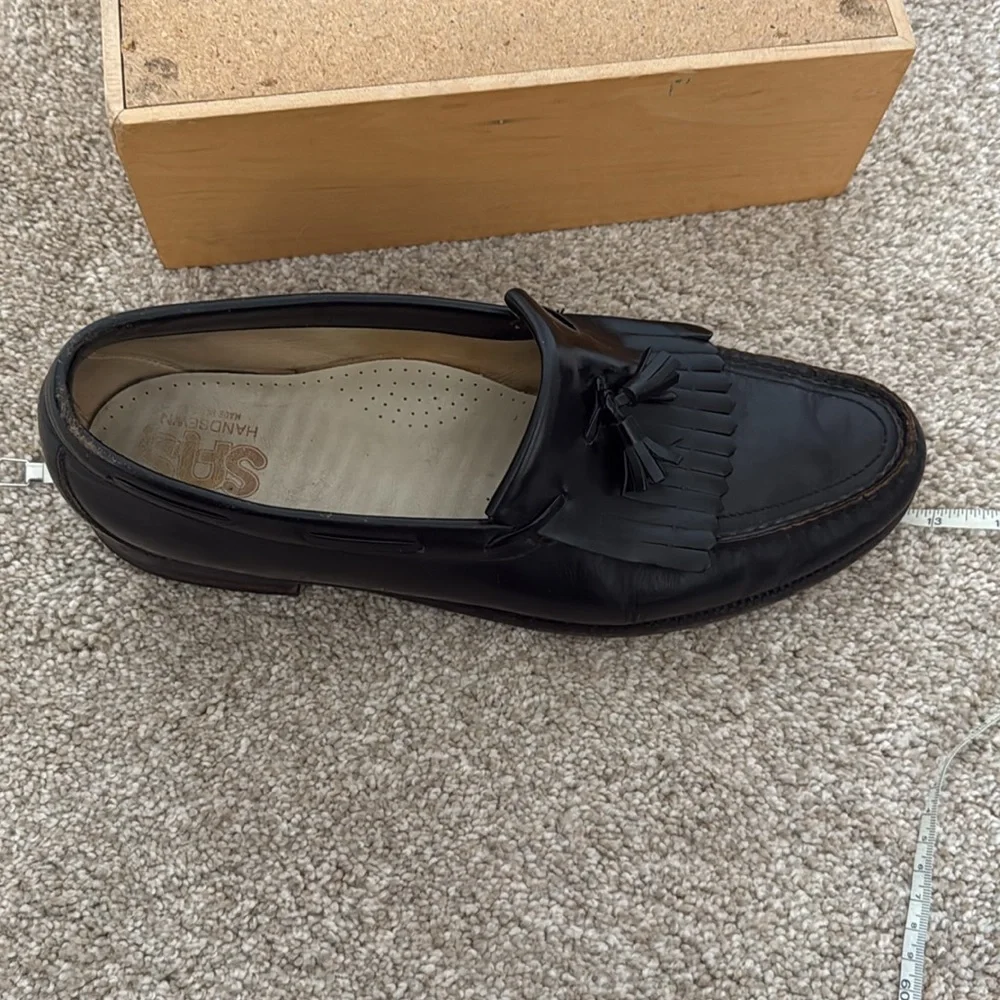 SAS Loafer Kiltie Tassel Slip On Shoes Men's Size 13 Slim Black Leather Comfort